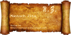 Mantsch Zita névjegykártya